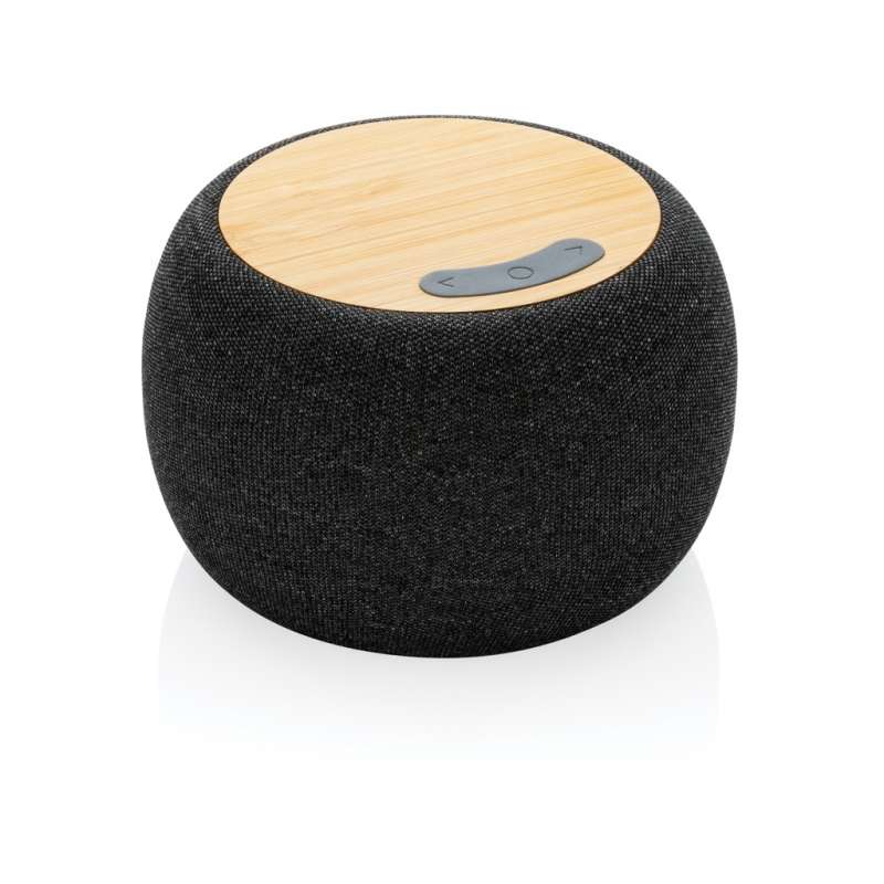 GREENTUNE - Haut-parleur Bluetooth® et station de chargement sans fil en fibre de bambou/RPET Ecofiber