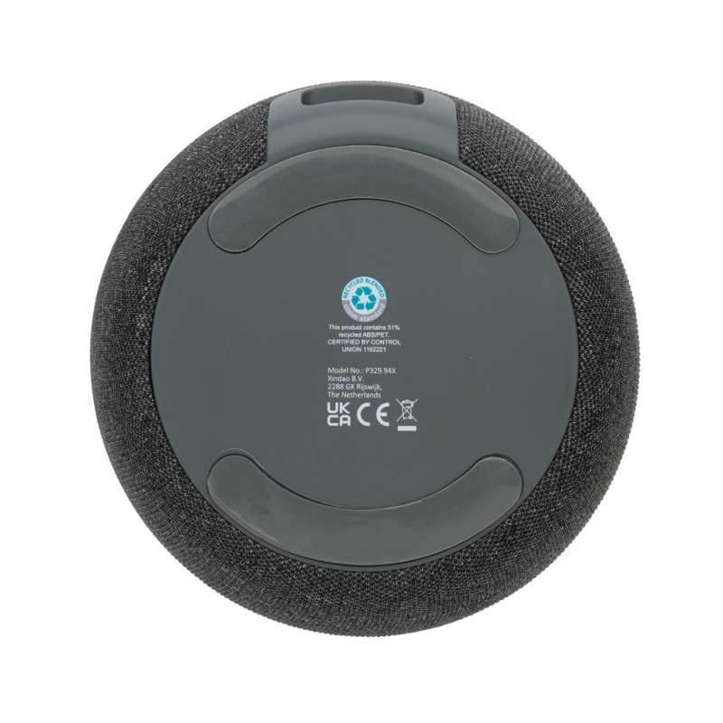 GREENTUNE - Haut-parleur Bluetooth® et station de chargement sans fil en fibre de bambou/RPET Ecofiber