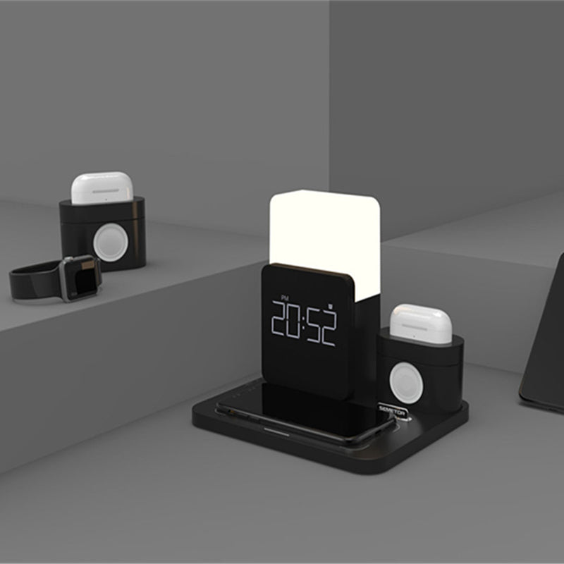 Smart Connect Pro™ – Station de Charge Sans Fil 3-en-1 avec Horloge LED