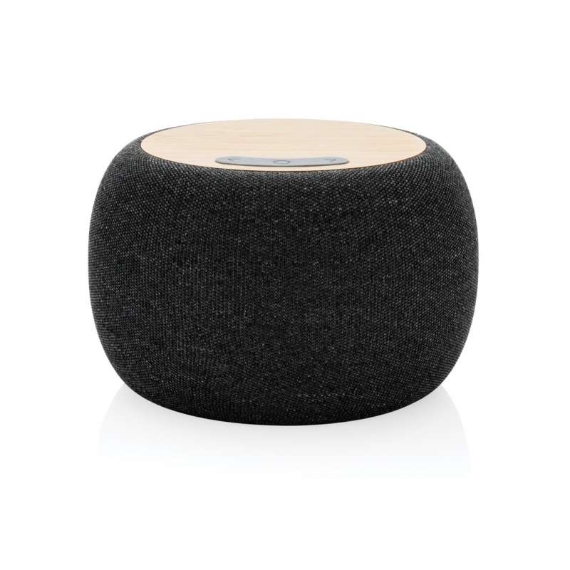 GREENTUNE - Haut-parleur Bluetooth® et station de chargement sans fil en fibre de bambou/RPET Ecofiber