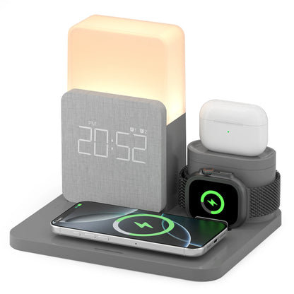 Smart Connect Pro™ – Station de Charge 3-en-1 avec Horloge LED | iPhone, AirPods & Apple Watch