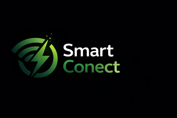 Logo Smart Conect, marque spécialisée dans les stations de charge sans fil premium pour smartphone, Apple Watch et AirPods.