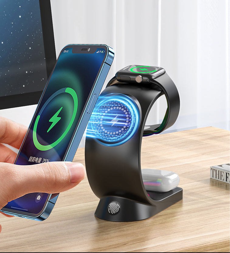 iPhone en charge sur la station Smart Connect magnétique